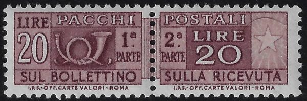 1973 Pacchi postali Stella £. 20 - immagine 2