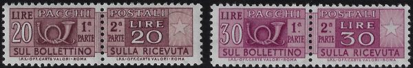 1973 Pacchi postali Stella £. 20+30 IPS - immagine 2