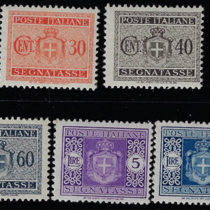 1946 Segnatasse stemma filigrana ruota