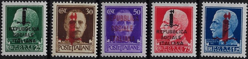 1944 Imperiale sovrastampati con Fasci