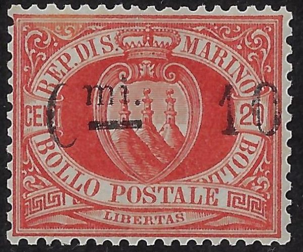 1892 10 centesimi su 20 rosso - immagine 2