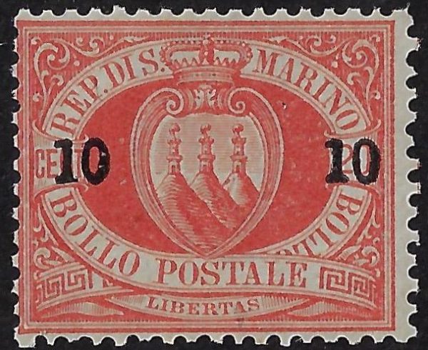 1892 10 centesimi su 20 rosso - immagine 2