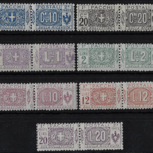 1914 Pacchi postali Stemma e Nodi © serie completa
