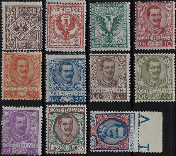 1901 Floreale © serie completa centrata