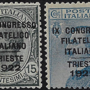 1922 Congresso Filatelico Centrato© serie completa