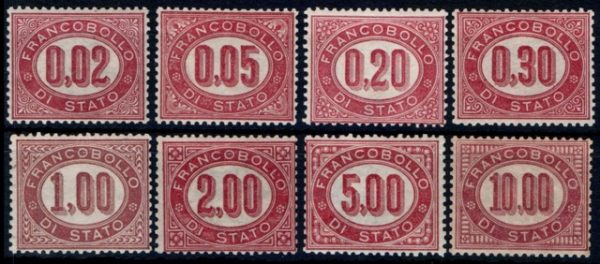 1875 Servizio Cifra in Ovale © serie completa
