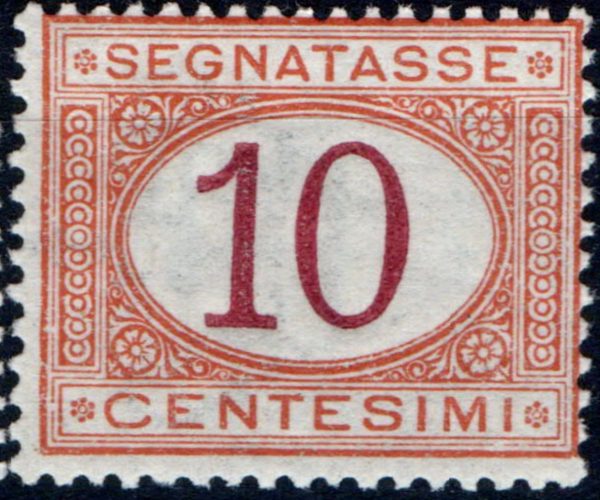 1890 Cifra in ovale 10 c.