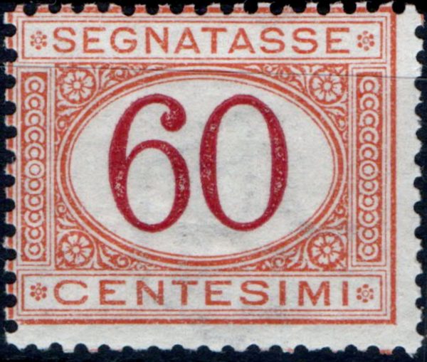 1890 Cifra in ovale 60 c.