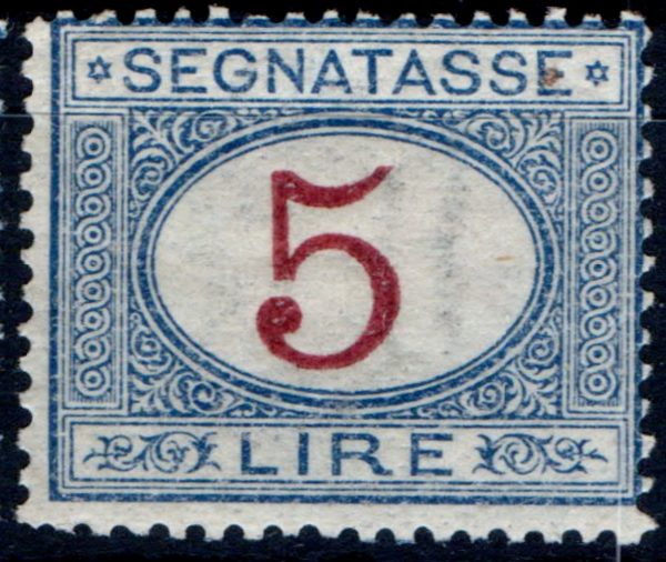 1890 Cifra in ovale 5 Lire
