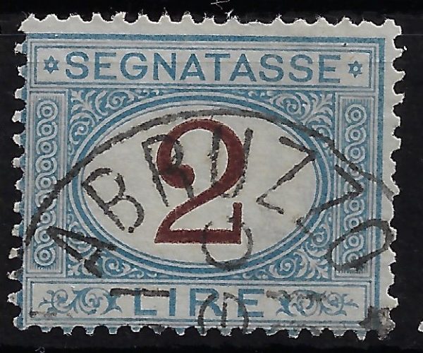 1870 Segnatasse Cifra in ovale 2 Lire - immagine 2