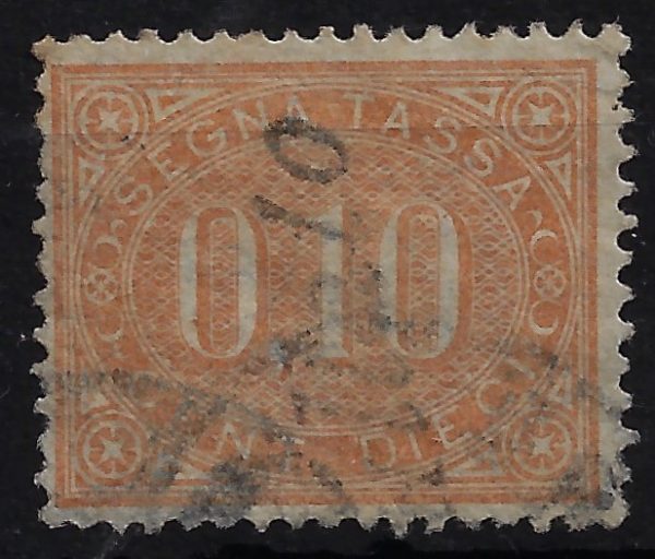 1869 Segnatasse 10c arancio - immagine 2