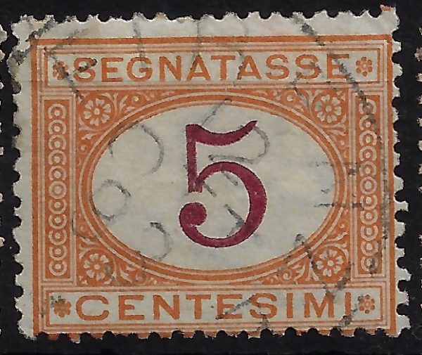 1870 Segnatasse Cifra in ovale 5 c. - immagine 2