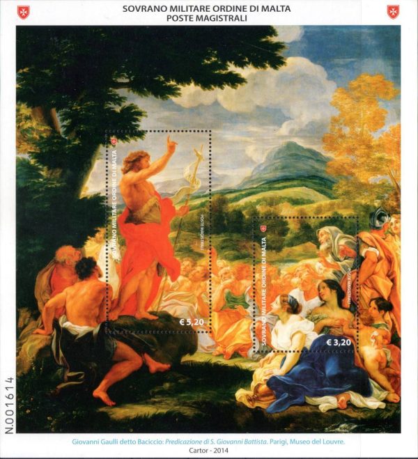 2014 Foglietti  san giovanni Battista dipinto da Gaulli - immagine 2