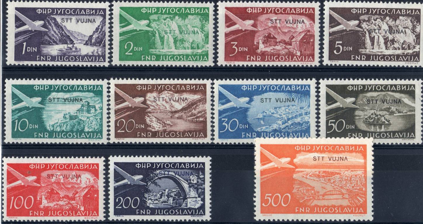 1954 Posta aerea Aereo Vedute