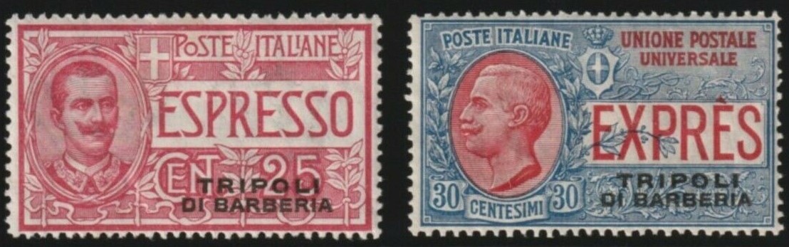 1909 Espressi soprastampati
