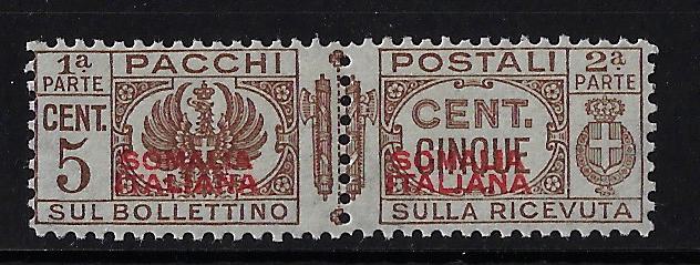 1937 5 cent sovrastampa Rossa I tipo