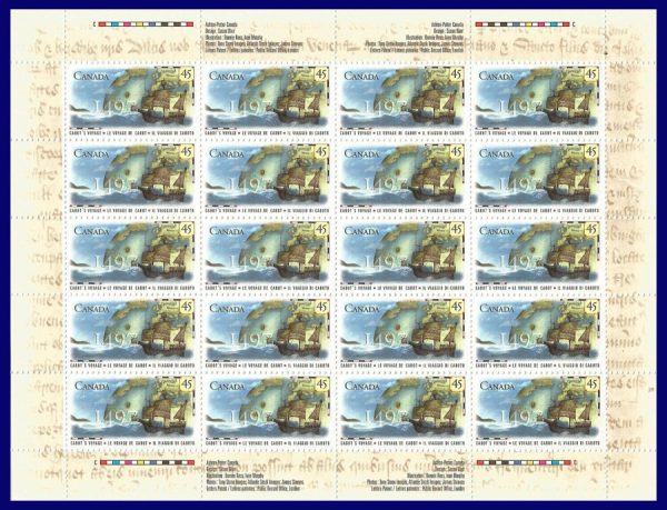 1997 Canada Caboto Congiunta minifoglio