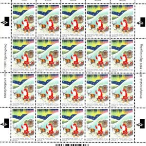 1999 Finlandia Natale minifoglio Congiunta