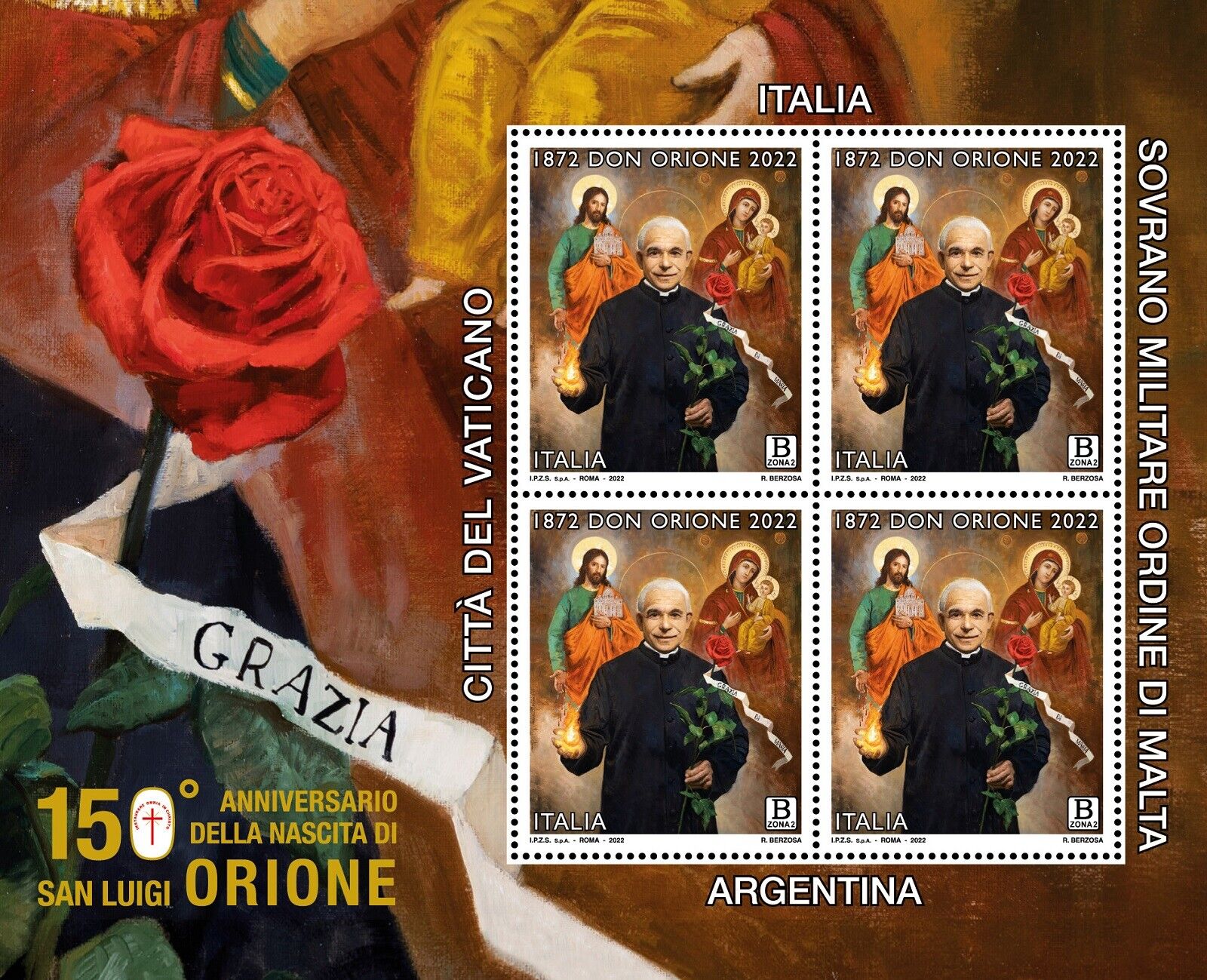 2022 Italia Don Orione minifoglio congiunta