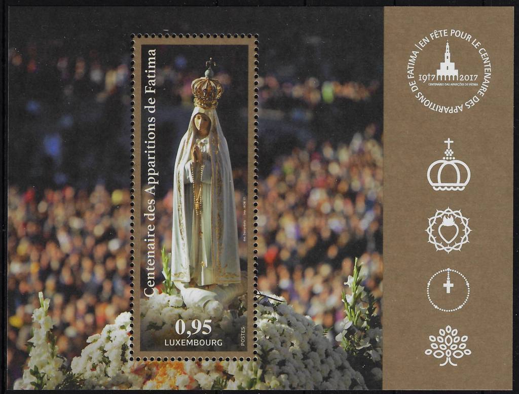 2017 Lussemburgo Fatima Foglietto congiunta