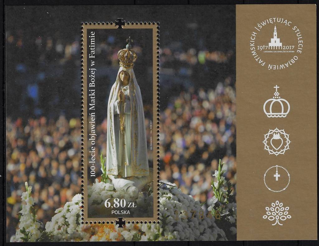 2017 Polonia Fatima Foglietto congiunta