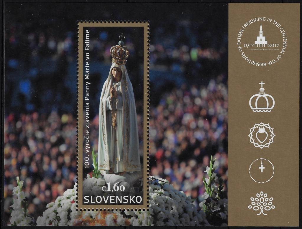 2017 Slovenia Fatima Foglietto congiunta