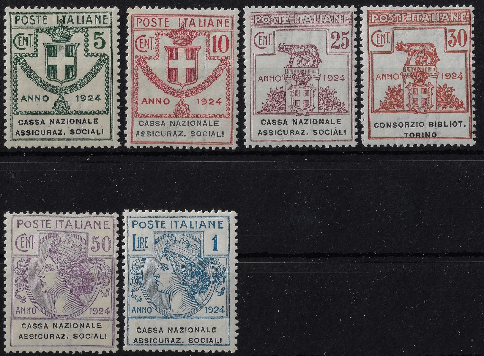 1925 Enti Parastatali Cassa Assicurazioni Sociali serie completa