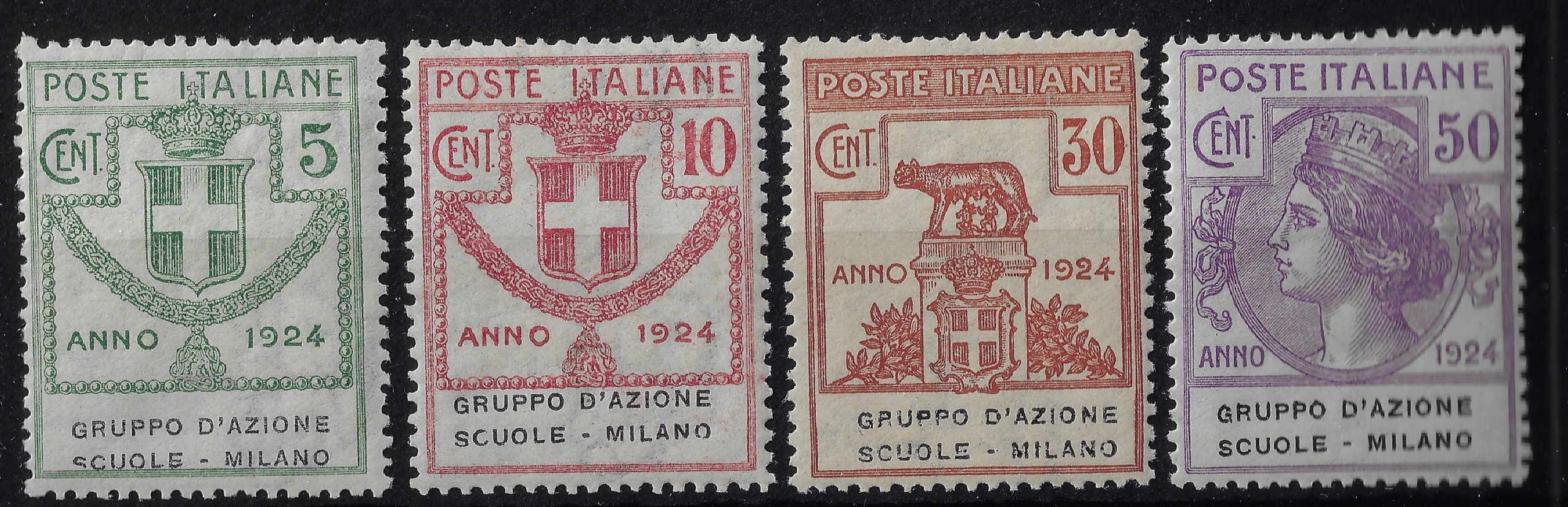 1925 Enti Parastatali Gruppo Scuole Milano serie completa