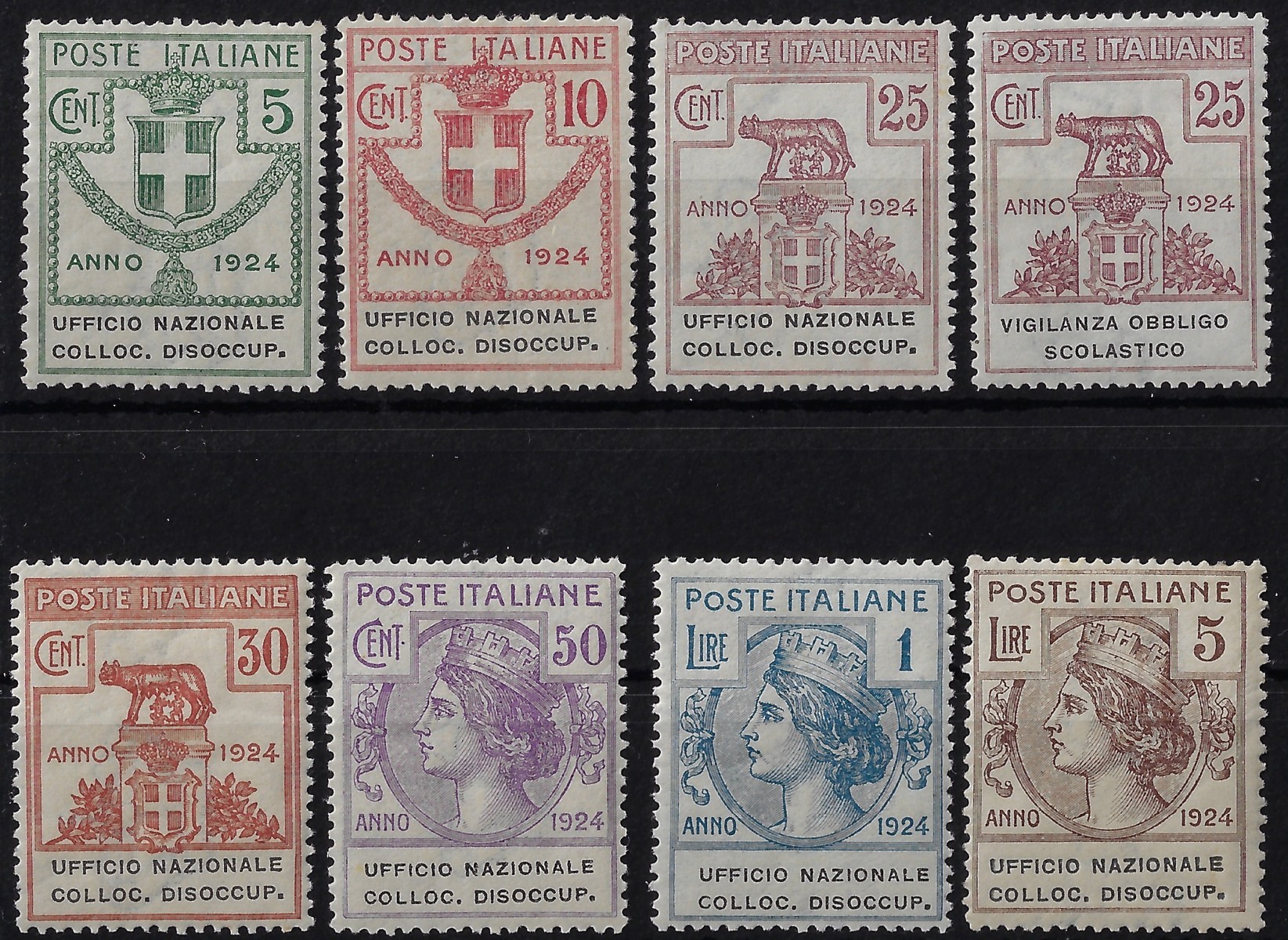 1925 Enti Parastatali Ufficio Colloc. Disoccup. serie completa