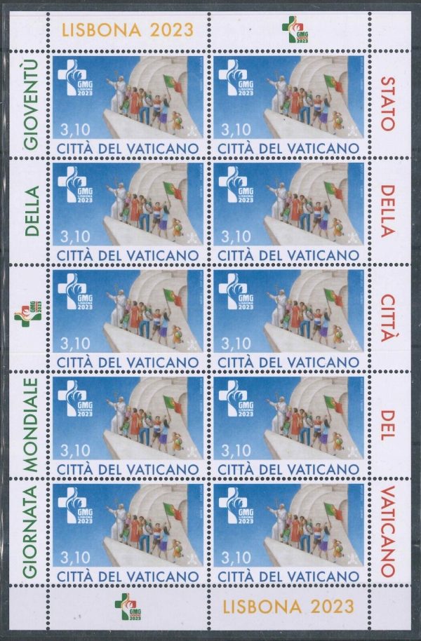 2023 Giornata Gioventù Lisbona ritirato Minifoglio