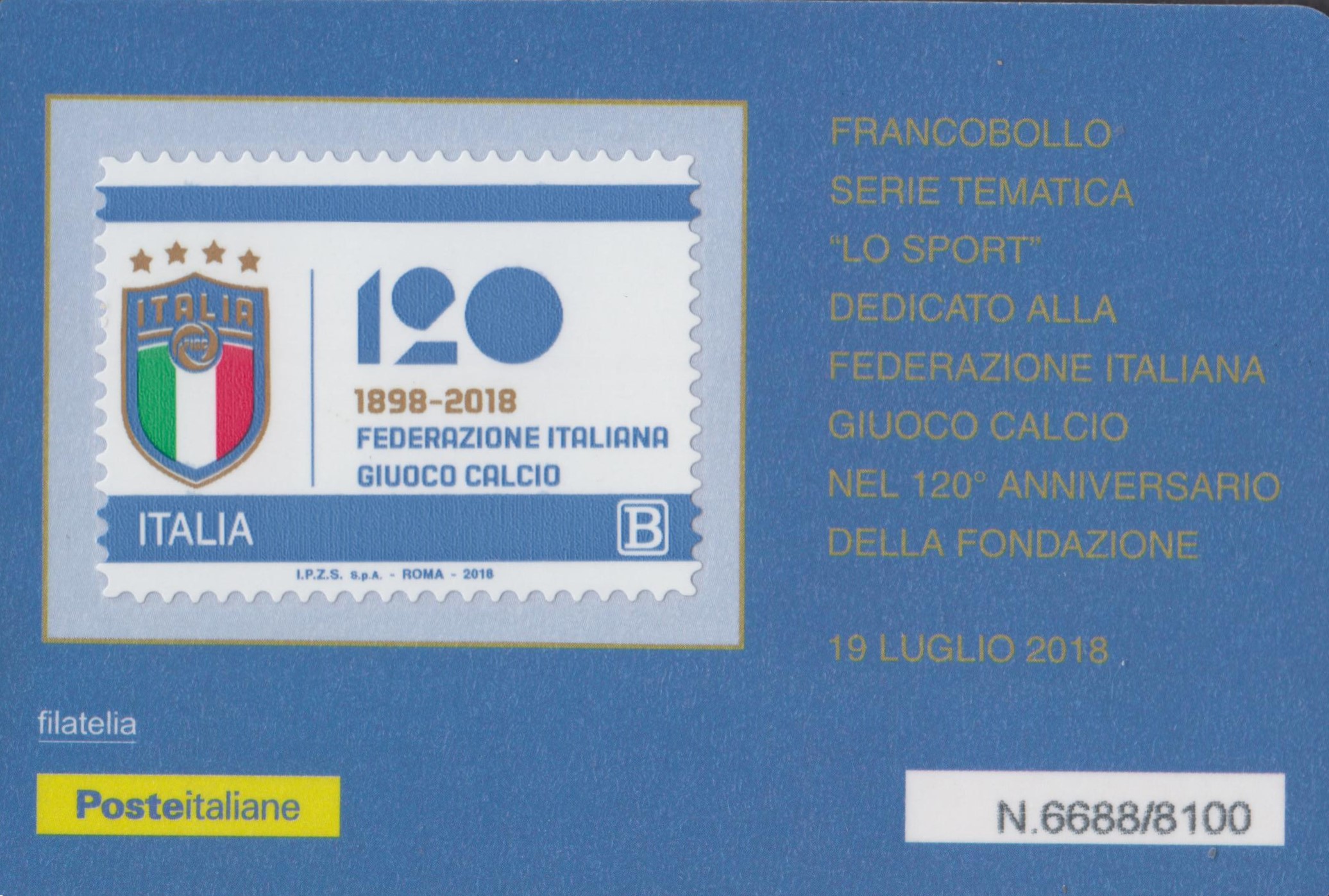 2018 Federazione Italiana Giuoco Calcio 120mo anniversario