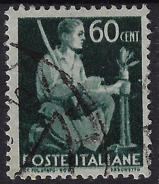 1945 60 centesimi Democratica ruota 1° capovolta destra sassone 6 CD