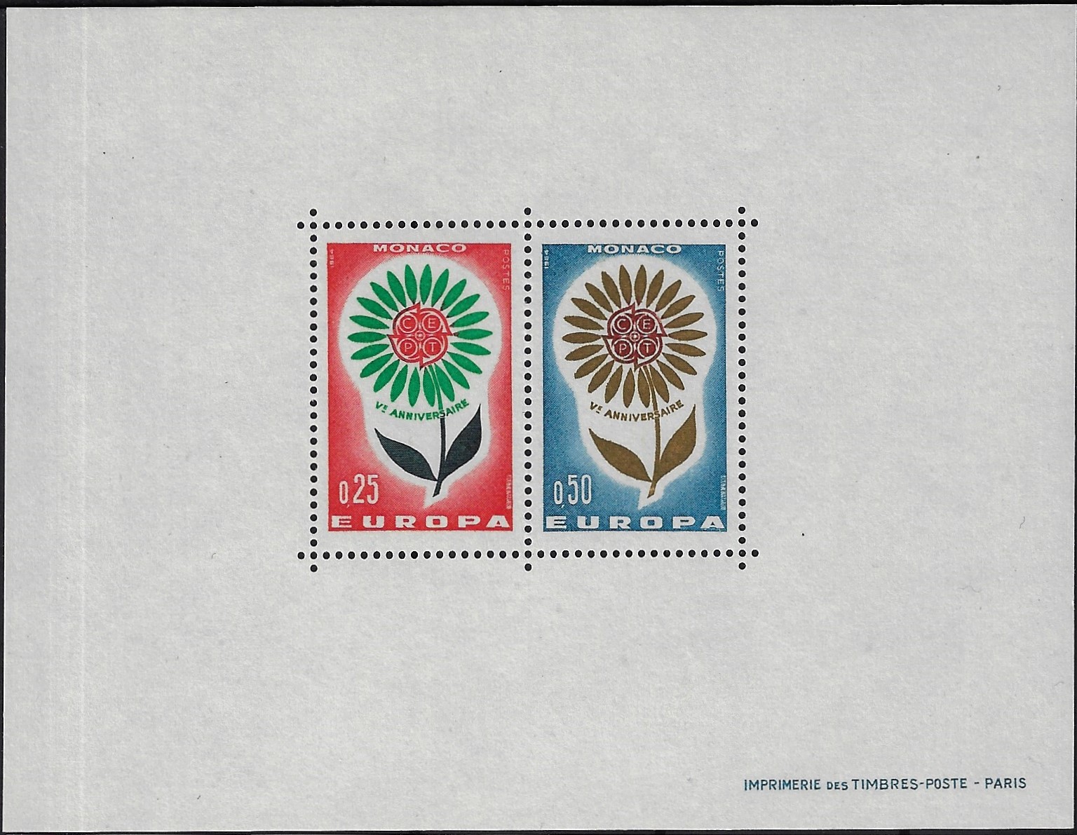 1964 Foglietto Europa YT Spécial 6