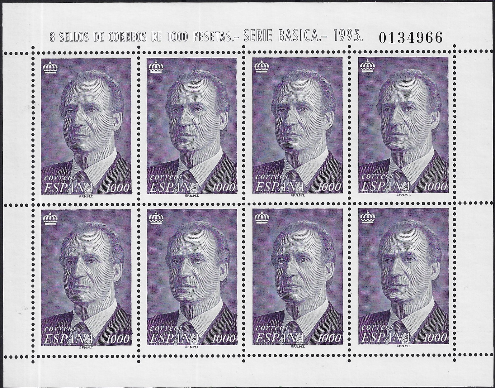 1995 20° della reggenza di Re Juan Carlos catalogo 2988