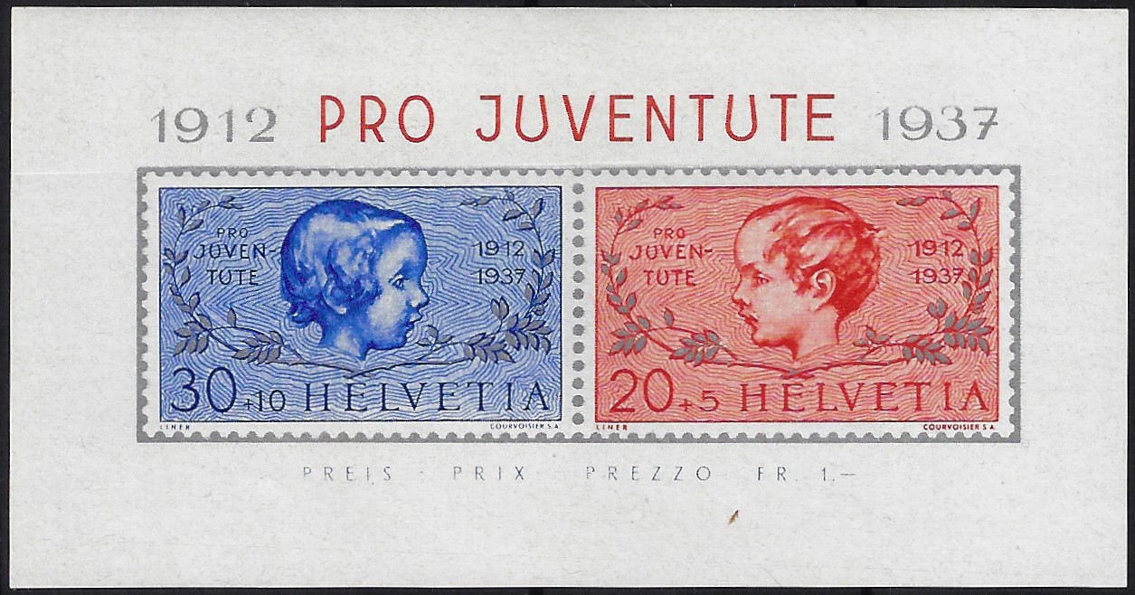 1937 foglietto Pro Juventute