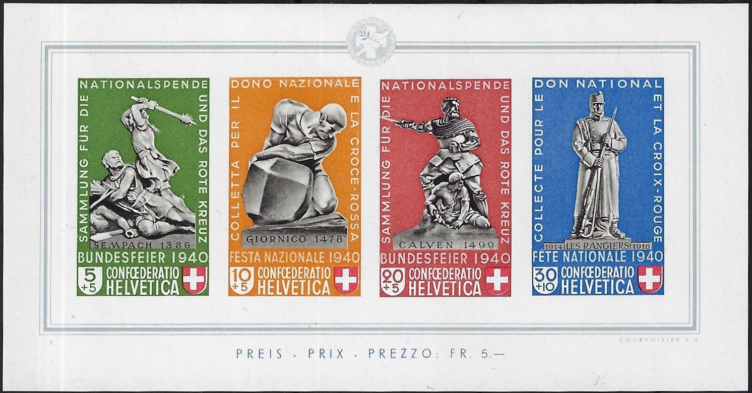 1940 foglietto Pro Patria monumenti