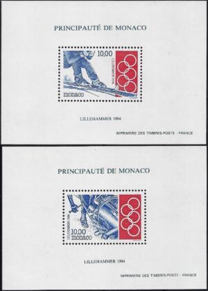 1994 Foglietto "Lillehammer '94" Olimpiadi invernali YT Spéc. 21/22