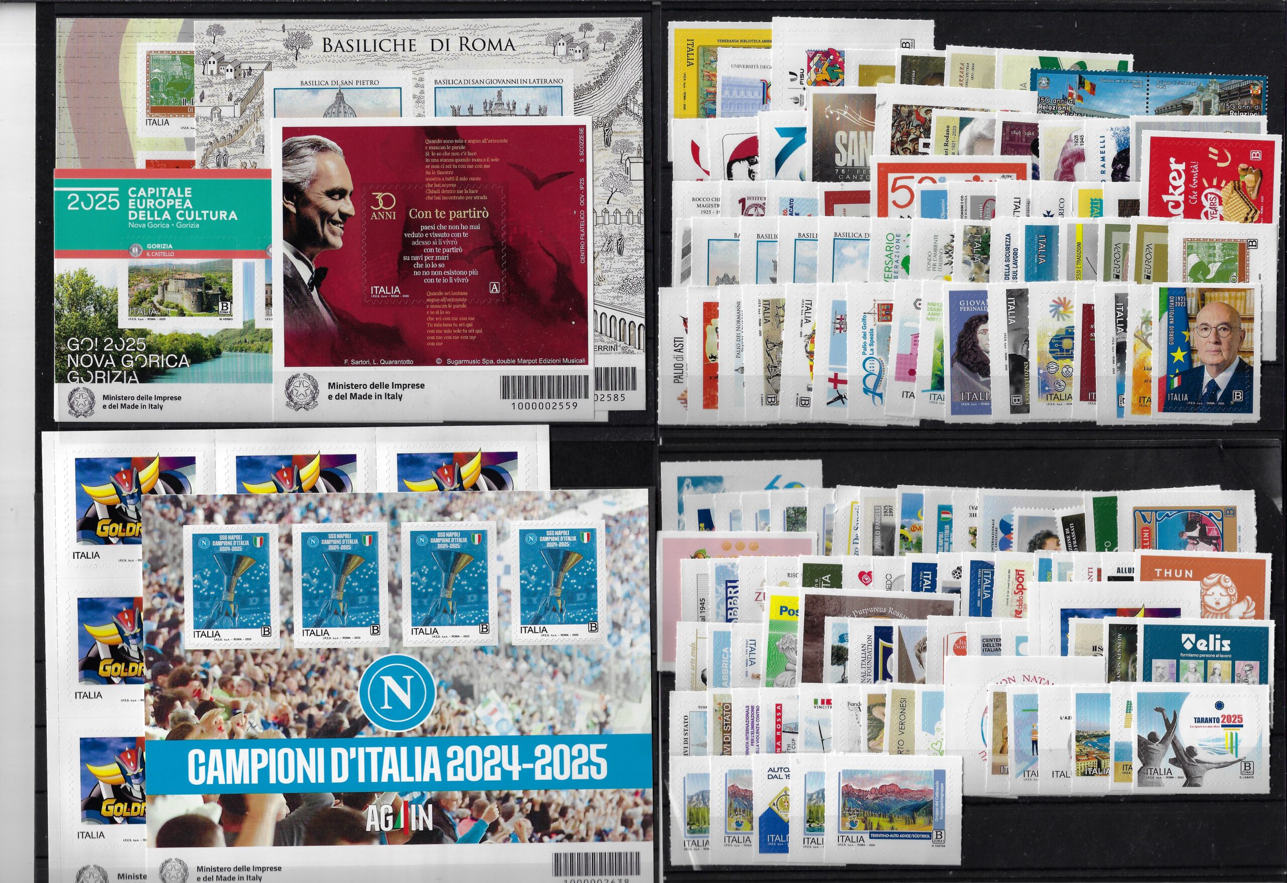 2025 Annata completa con foglietti e minifogli