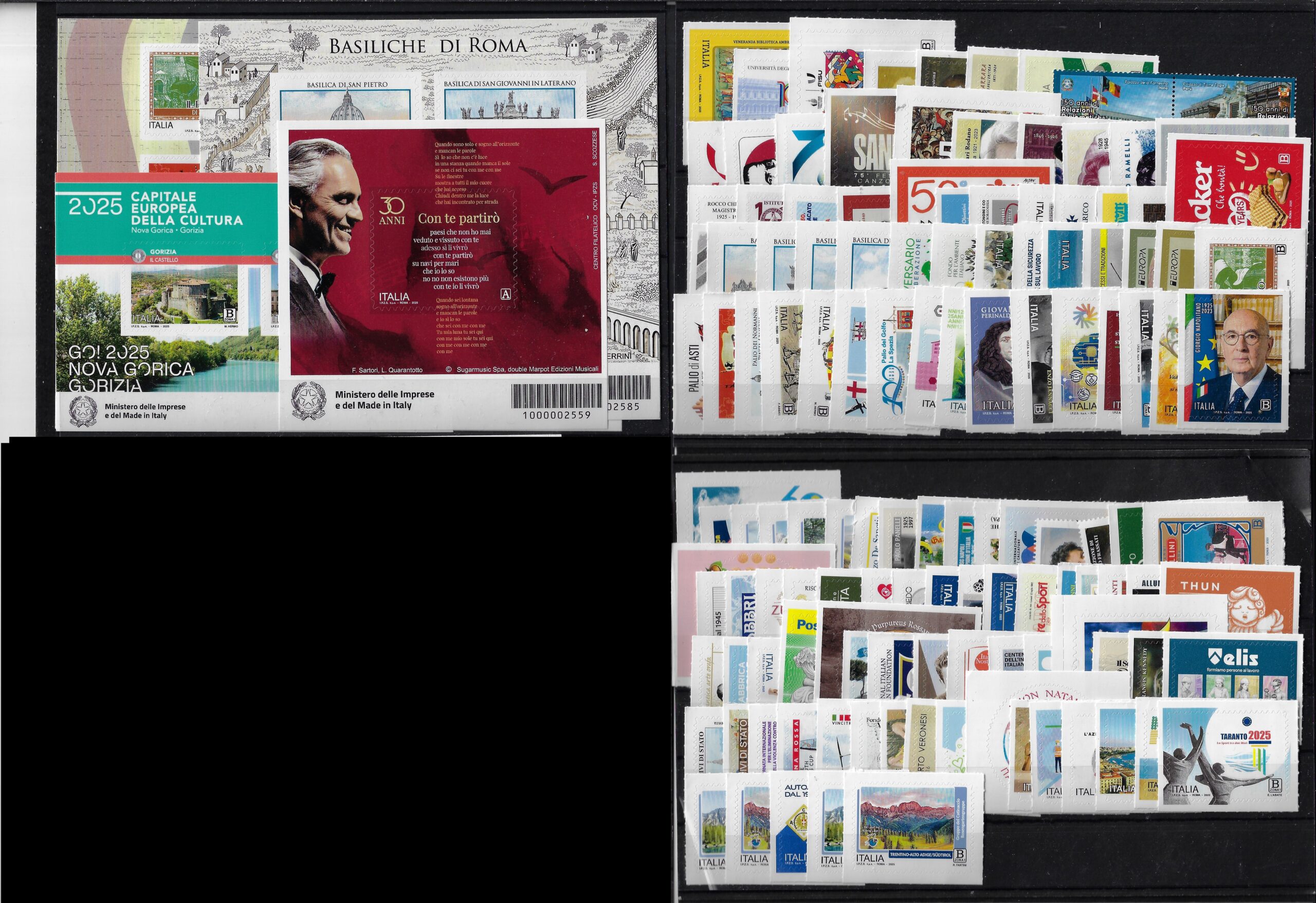 2025 Annata completa con foglietti